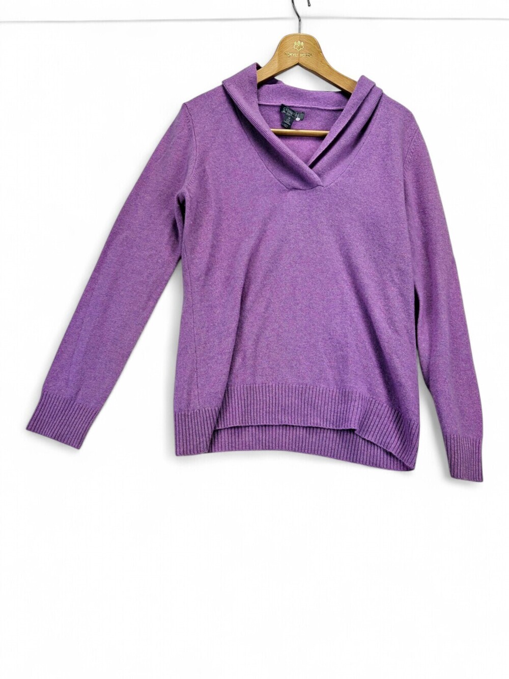 Charter Club Cashmere Crossed V-Neck Sweater - M